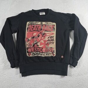 West Coast Choppers Womens Small Motorcycle Sweater Graphic Pullover Death Race